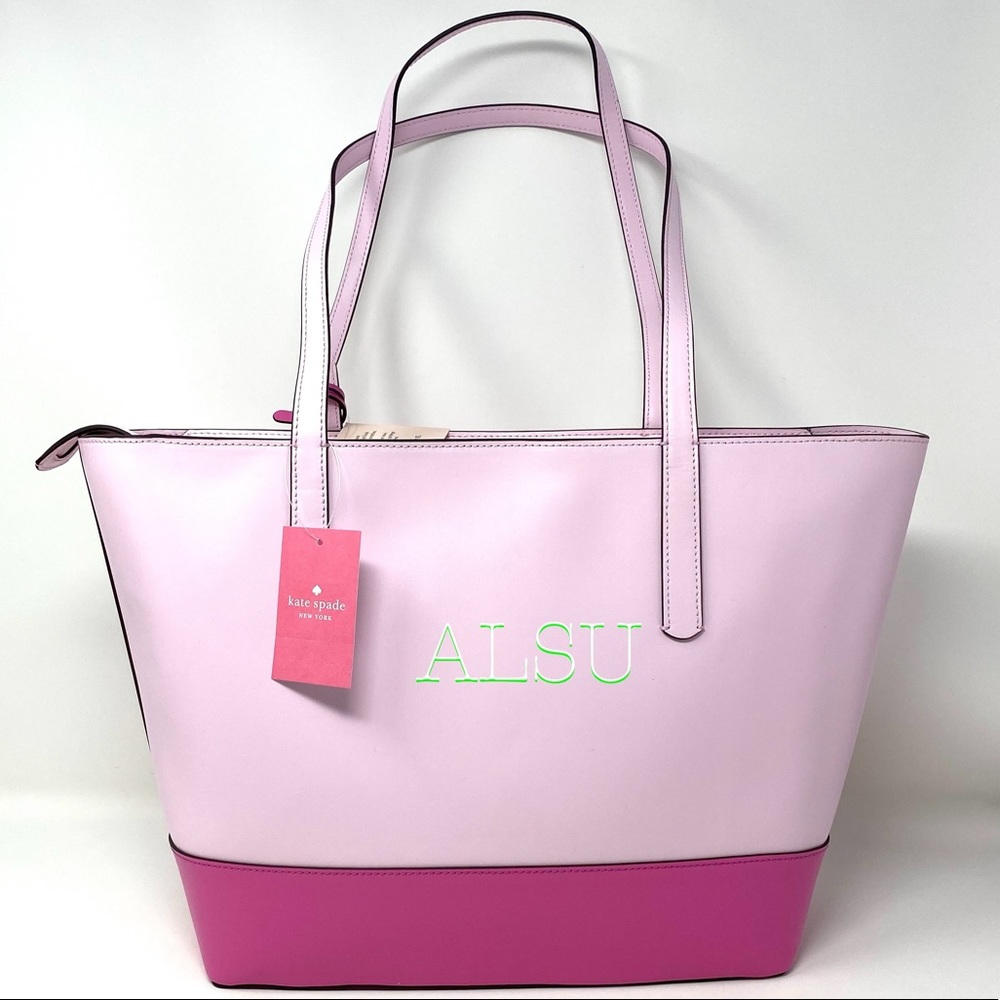 Kate ♠️ Spade Briel Large Tote Leather Pink - Picture 2 of 11